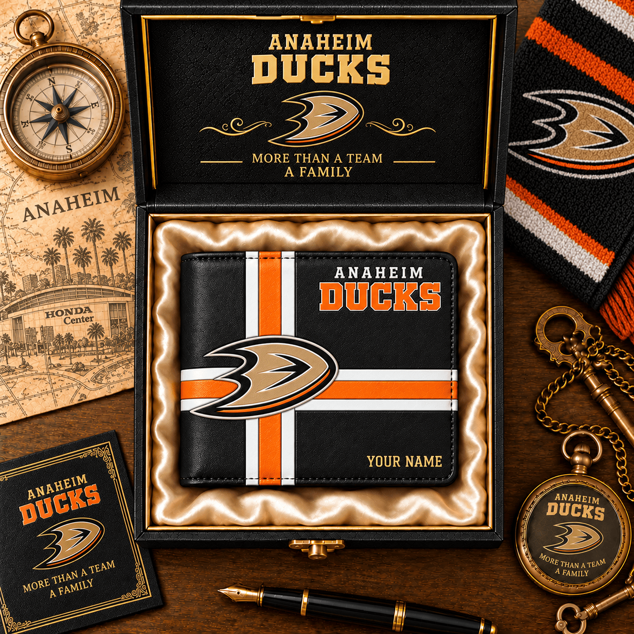 Anaheim Ducks NHL Wallet Custom Name For Fan