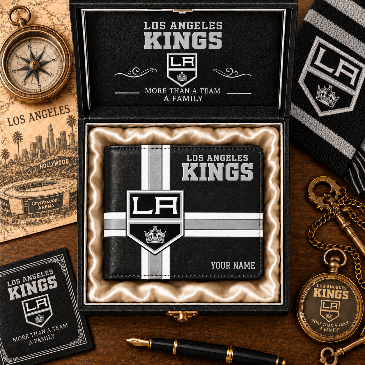 Los Angeles Kings NHL Wallet Custom Name For Fan