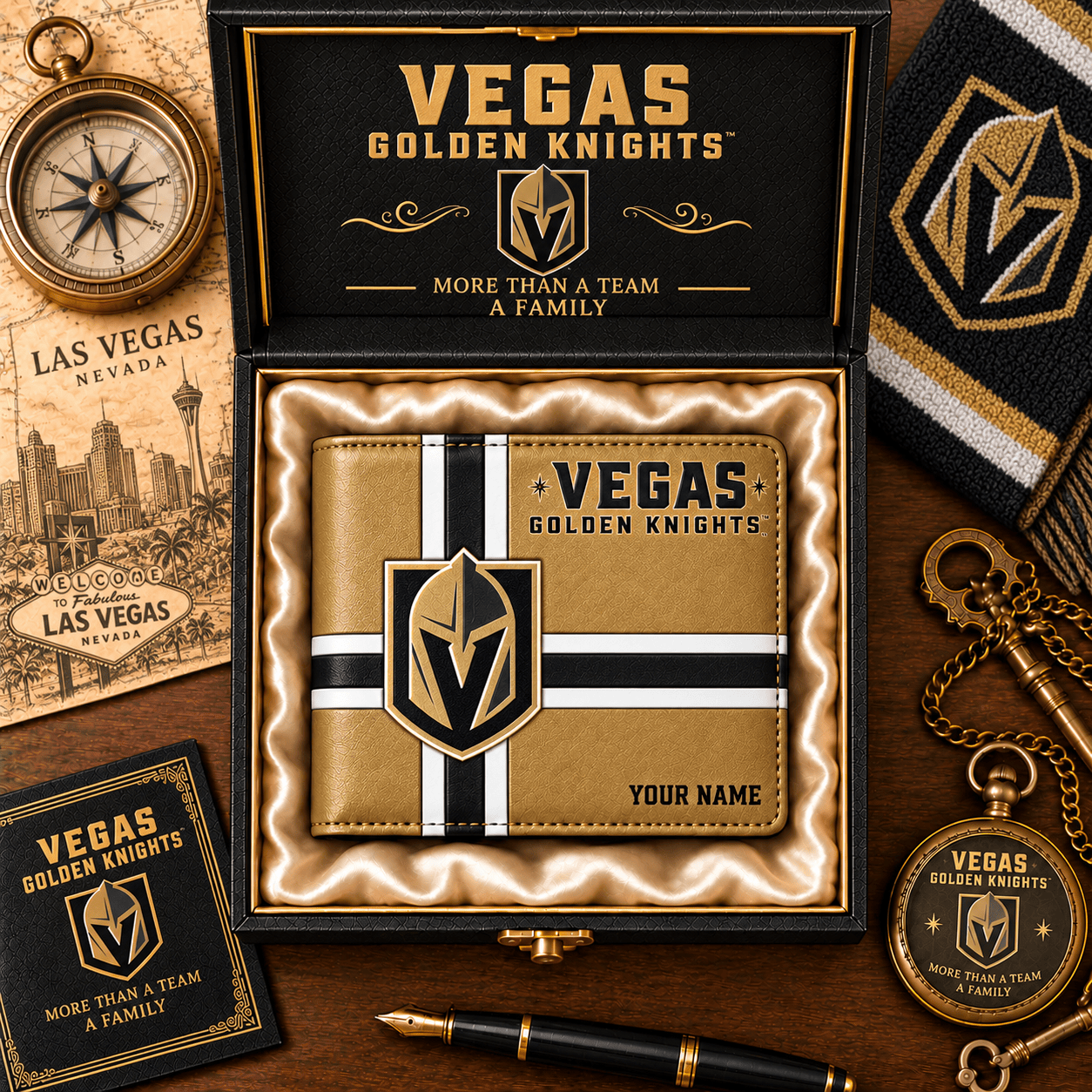 Vegas Golden Knights NHL Wallet Custom Name For Fan