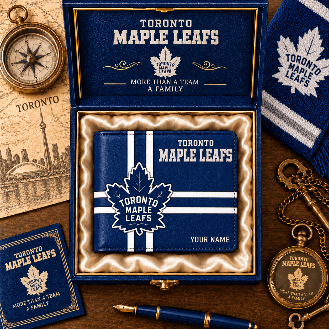 Toronto Maple Leafs NHL Wallet Custom Name For Fan