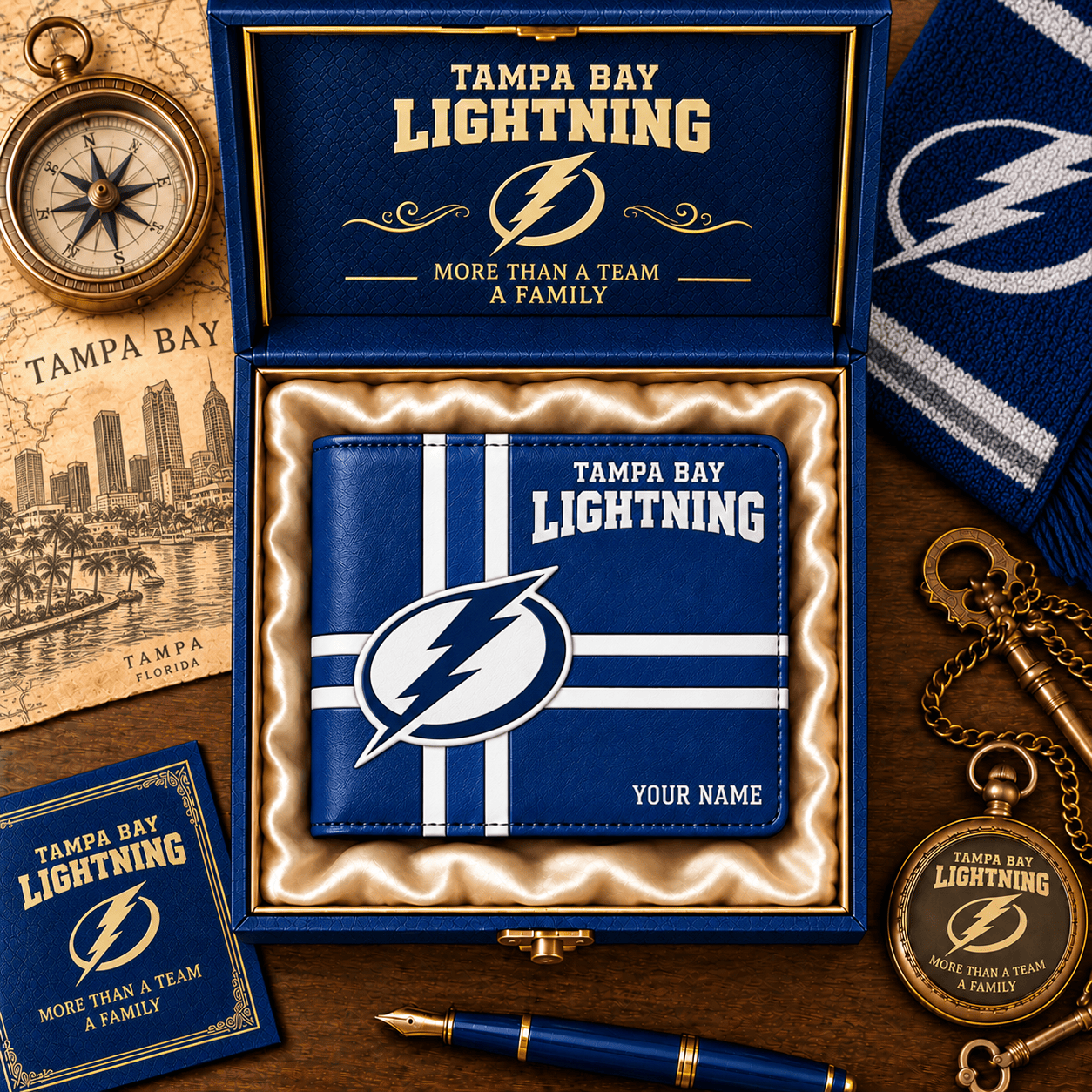 Tampa Bay Lightning NHL Wallet Custom Name For Fan