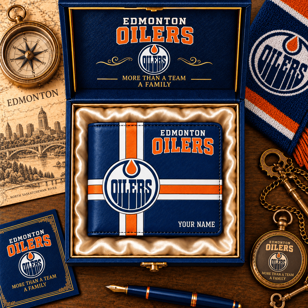 Edmonton Oilers NHL Wallet Custom Name For Fan