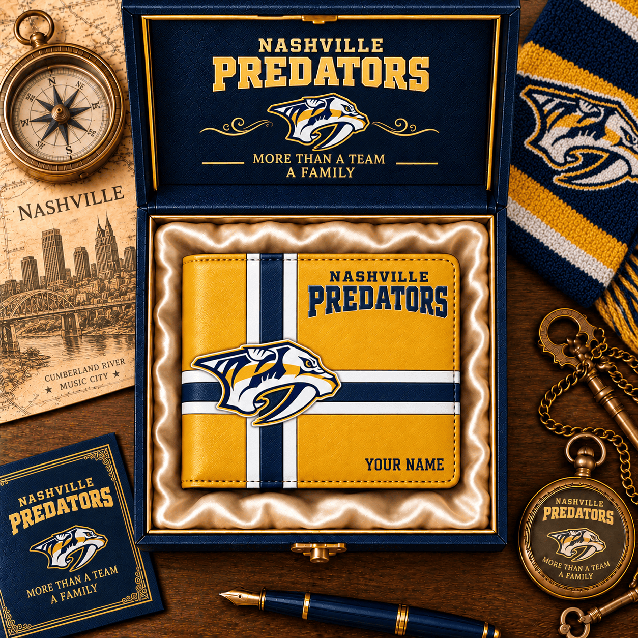 Nashville Predators NHL Wallet Custom Name For Fan