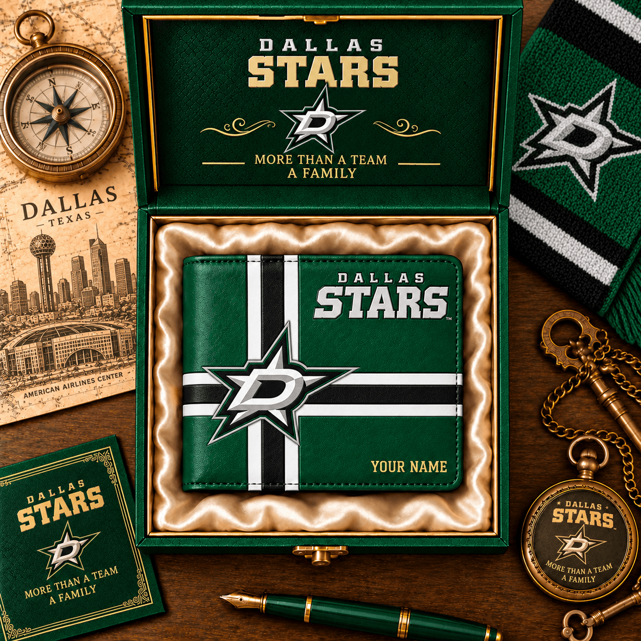 Dallas Stars NHL Wallet Custom Name For Fan