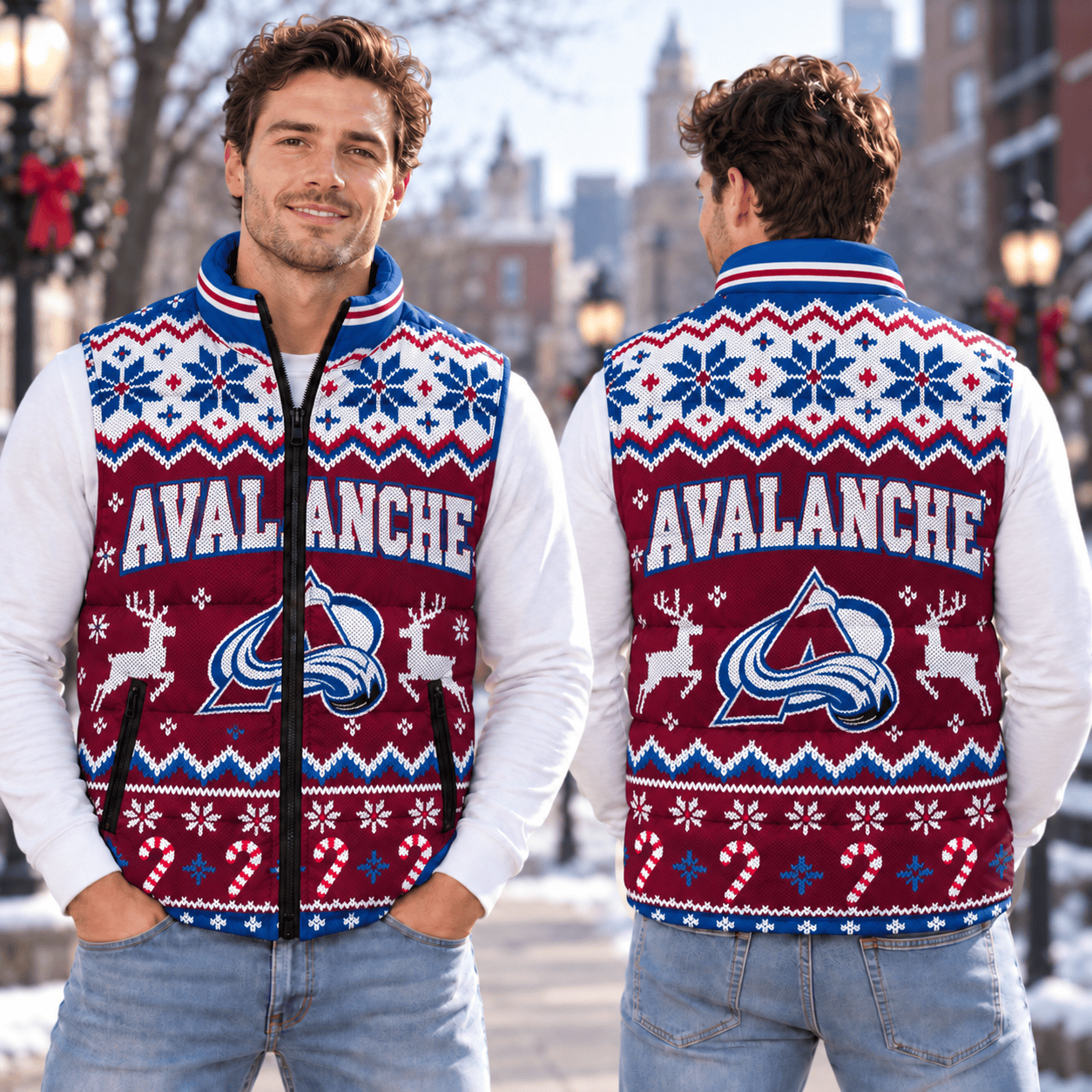 Colorado Avalanche NHL Puffer Jacket Christmas For Fan