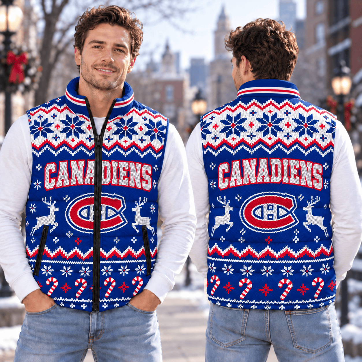 Montreal Canadiens NHL Puffer Jacket Christmas For Fan