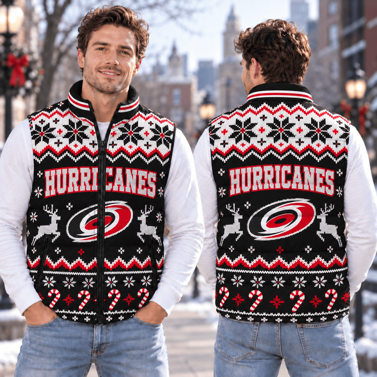 Carolina Hurricanes NHL Puffer Jacket Christmas For Fan