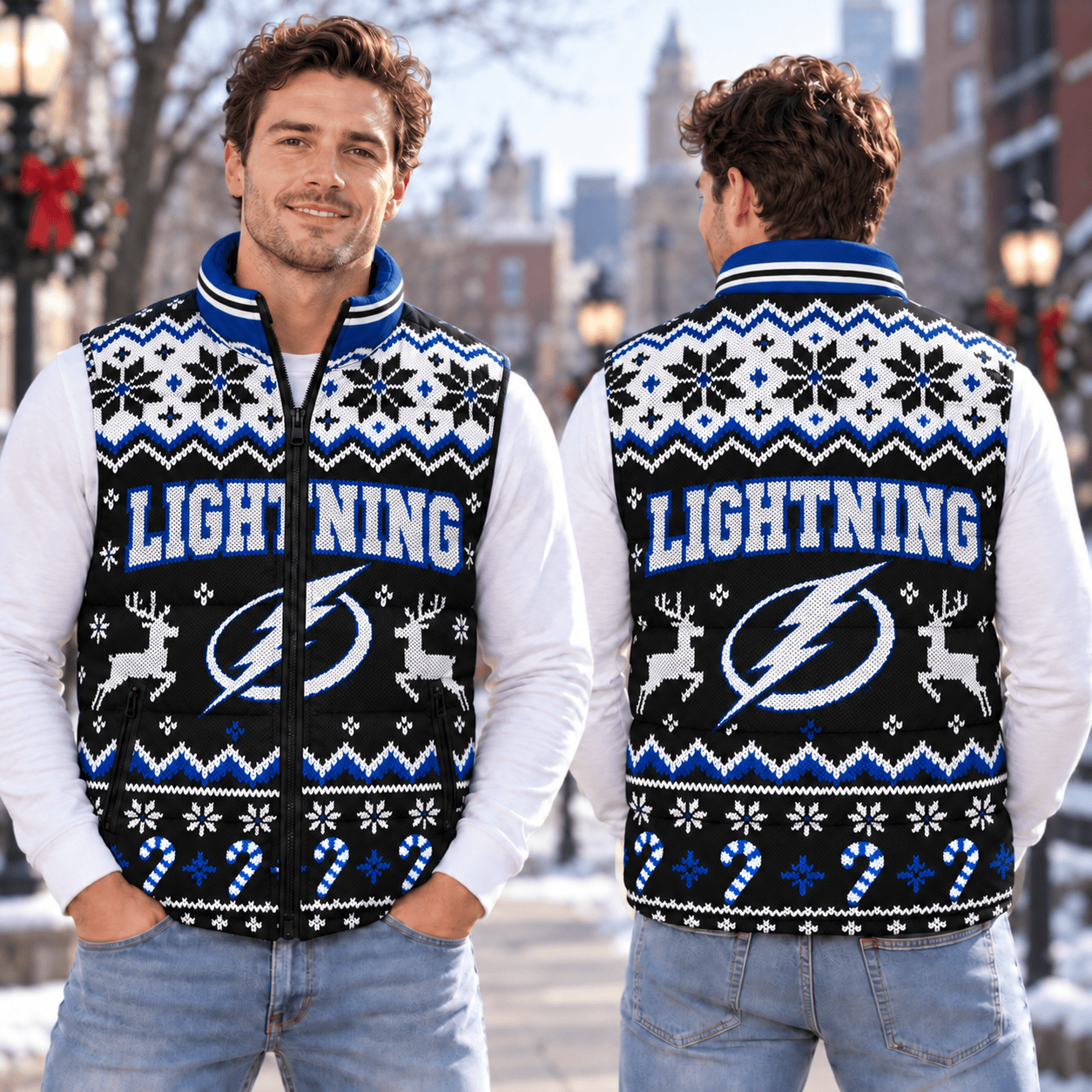 Tampa Bay Lightning NHL Puffer Jacket Christmas For Fan