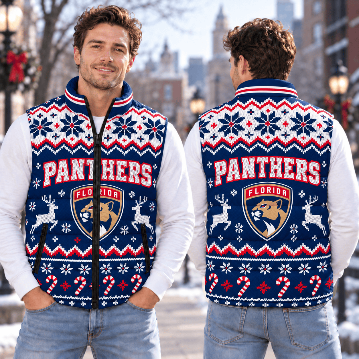 Florida Panthers NHL Puffer Jacket Christmas For Fan