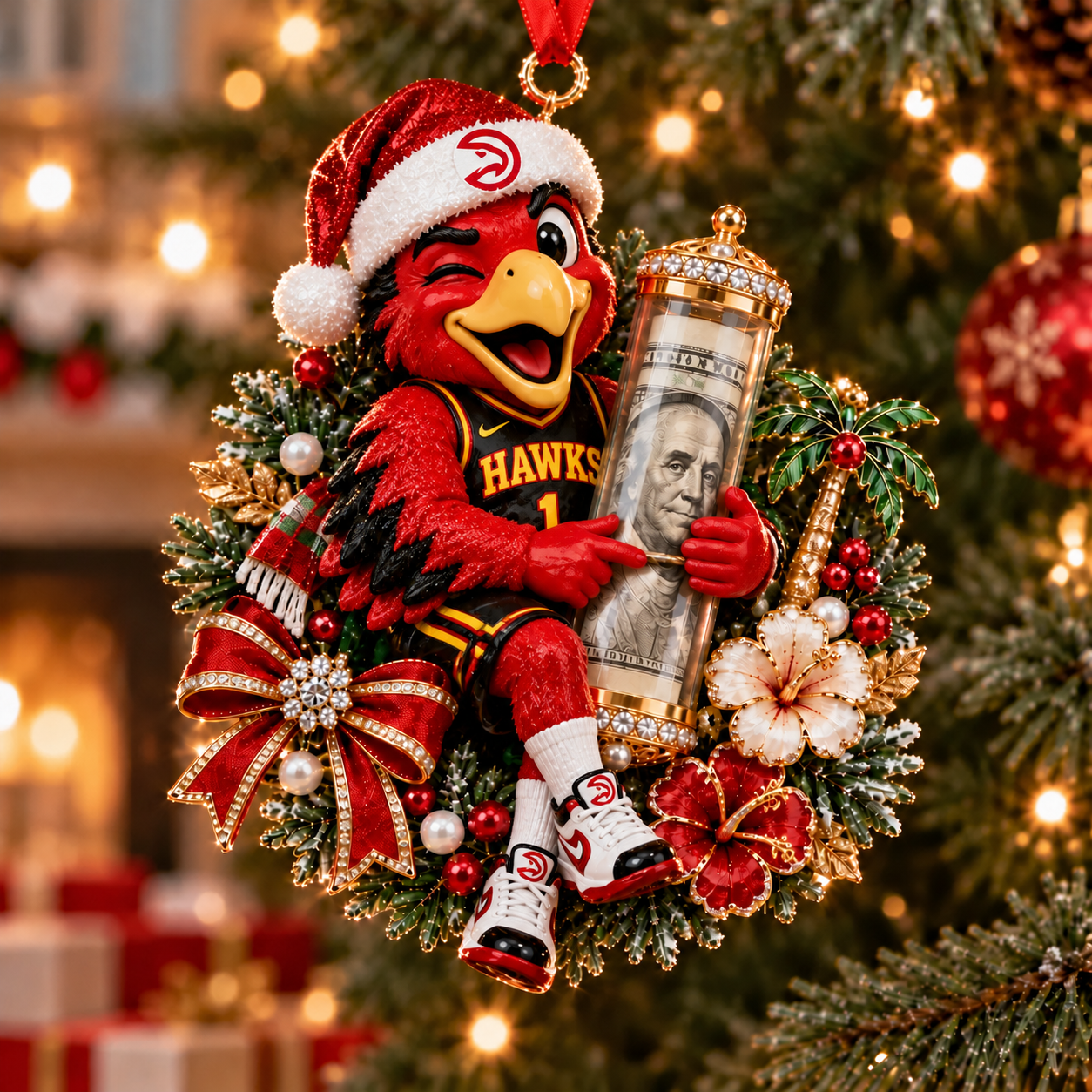 Atlanta Hawks NBA Ornament Christmas For Fan