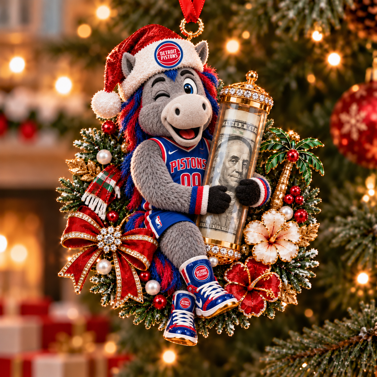 Detroit Pistons NBA Ornament Christmas For Fan