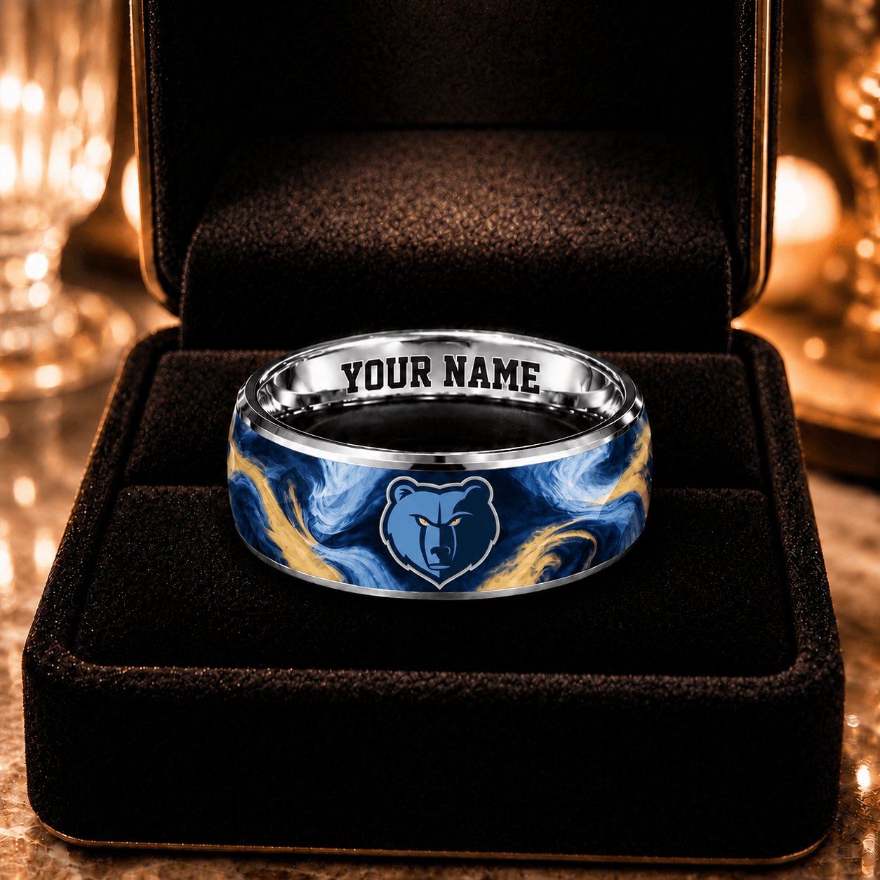 Memphis Grizzlies NBA Ring Custom Name For Fan