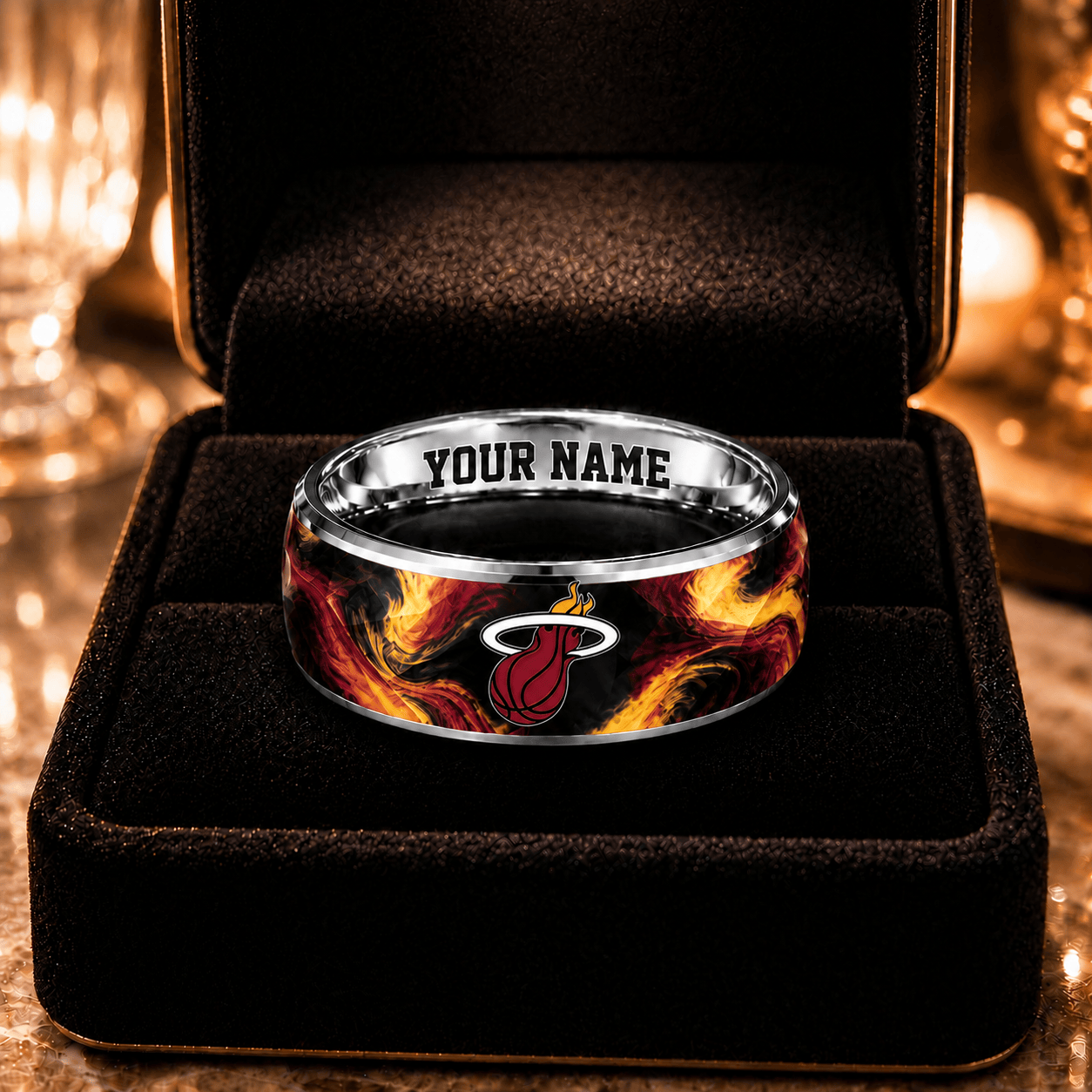 Miami Heat NBA Ring Custom Name For Fan