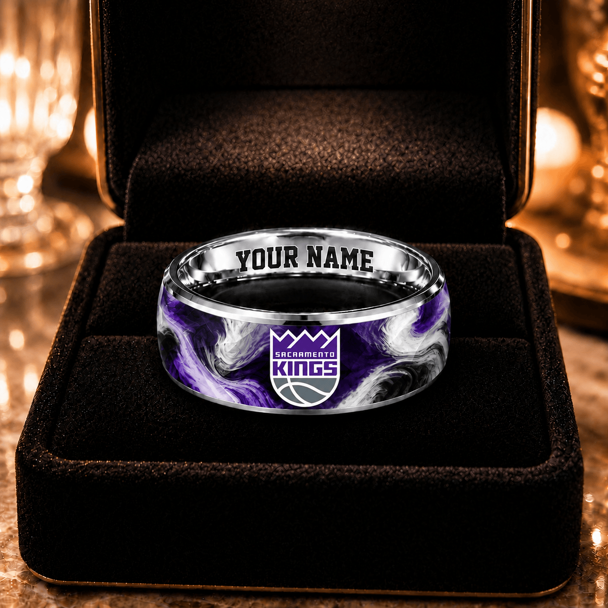 Sacramento Kings NBA Ring Custom Name For Fan