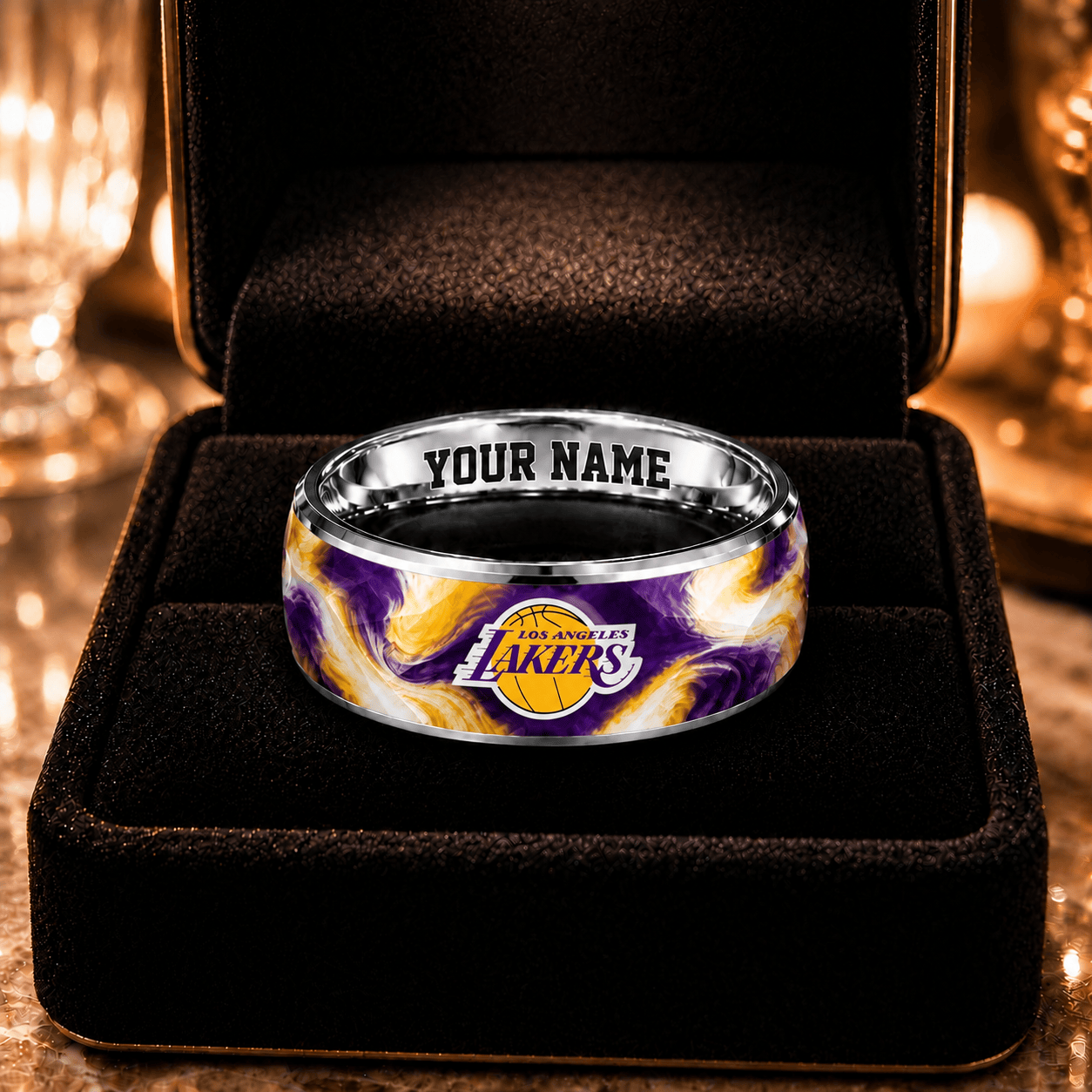Los Angeles Lakers NBA Ring Custom Name For Fan