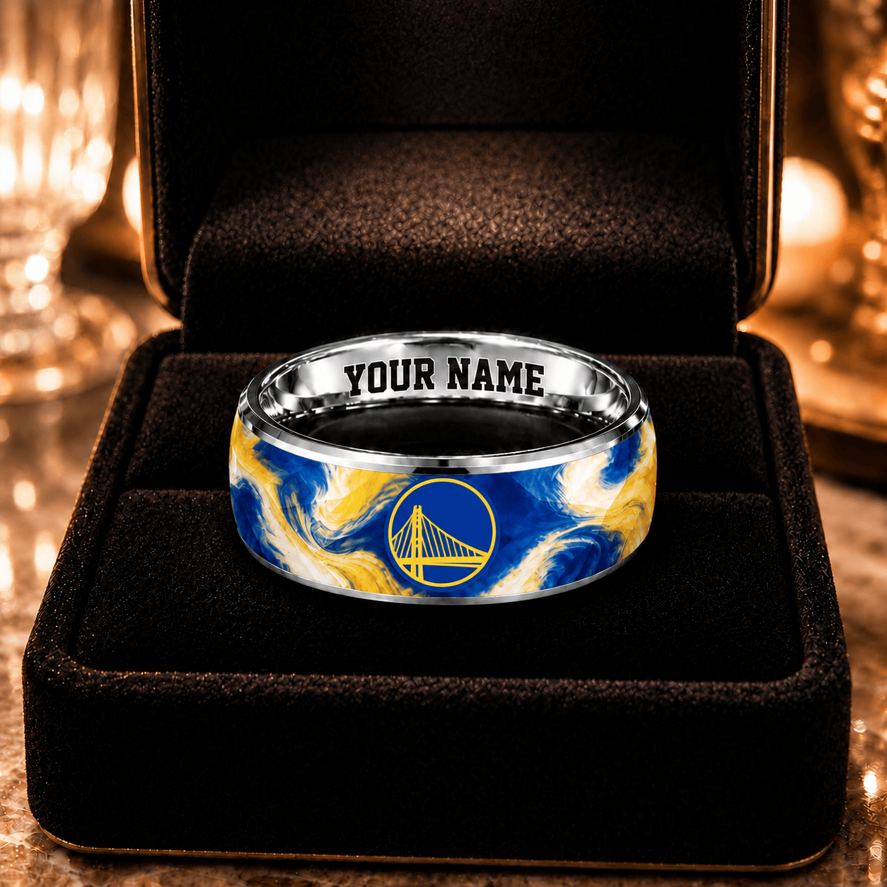 Golden State Warriors NBA Ring Custom Name For Fan
