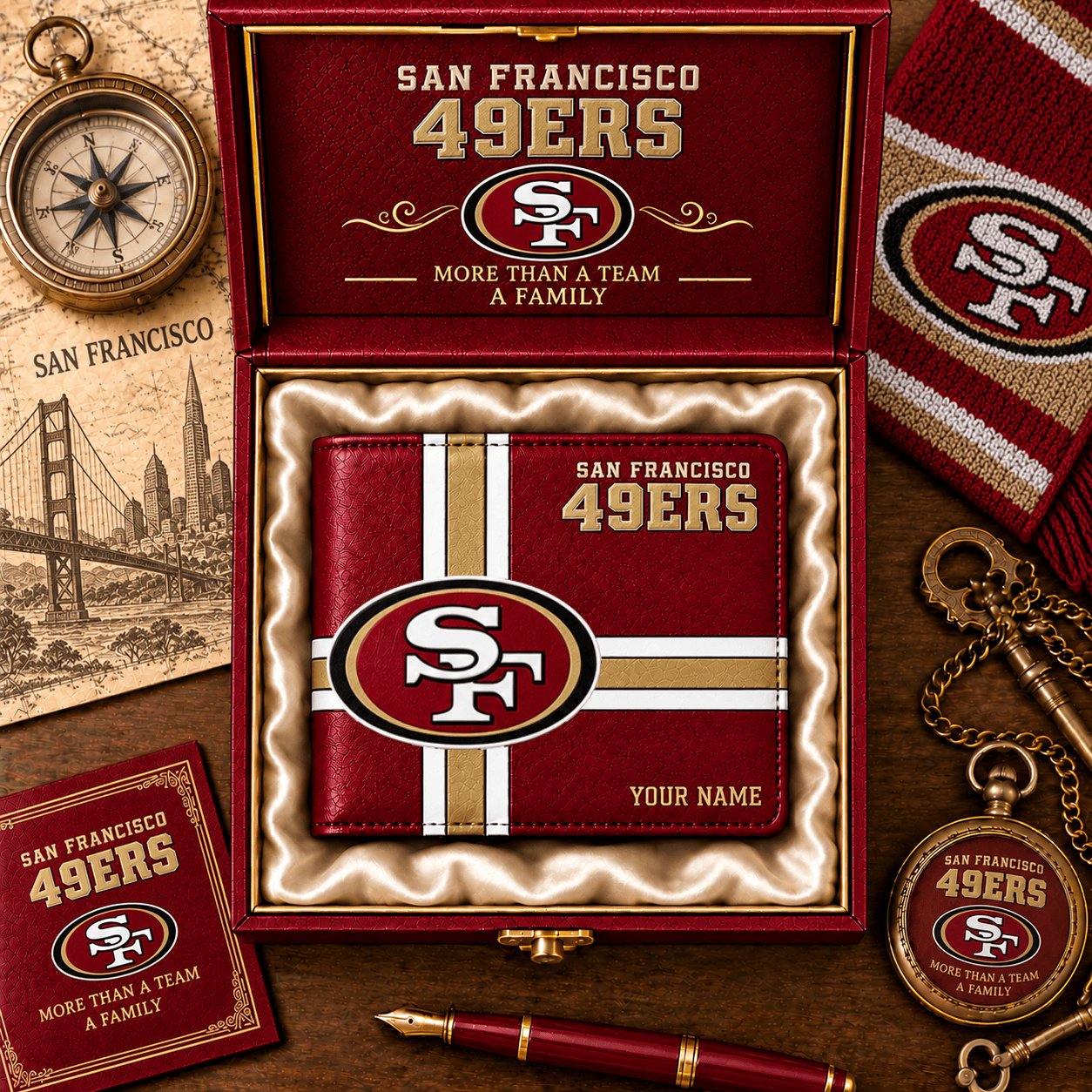 San Francisco 49ers NFL Wallet Custom Name For Fan