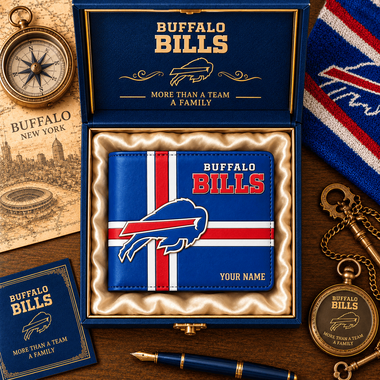 Buffalo Bills NFL Wallet Custom Name For Fan