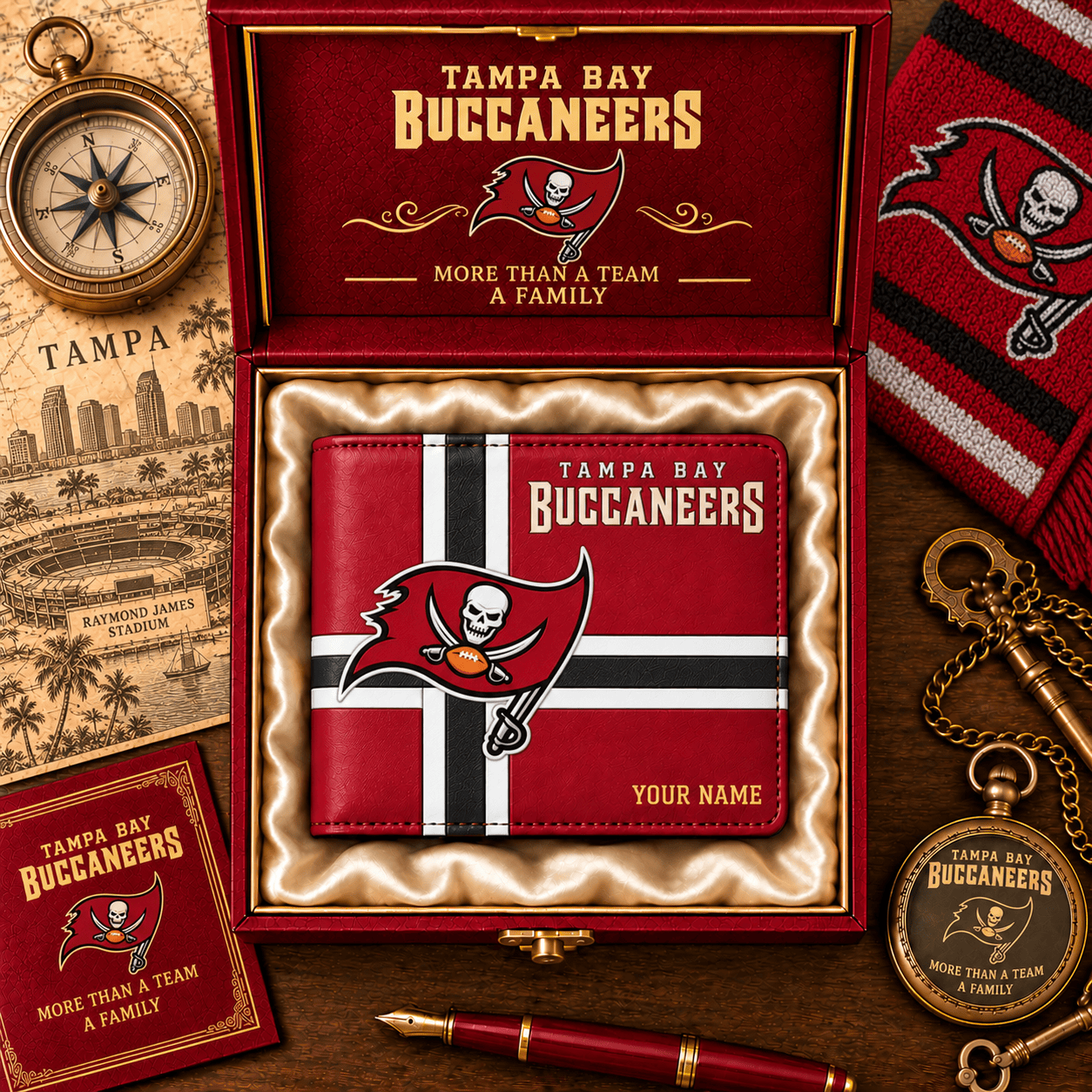 Tampa Bay Buccaneers NFL Wallet Custom Name For Fan