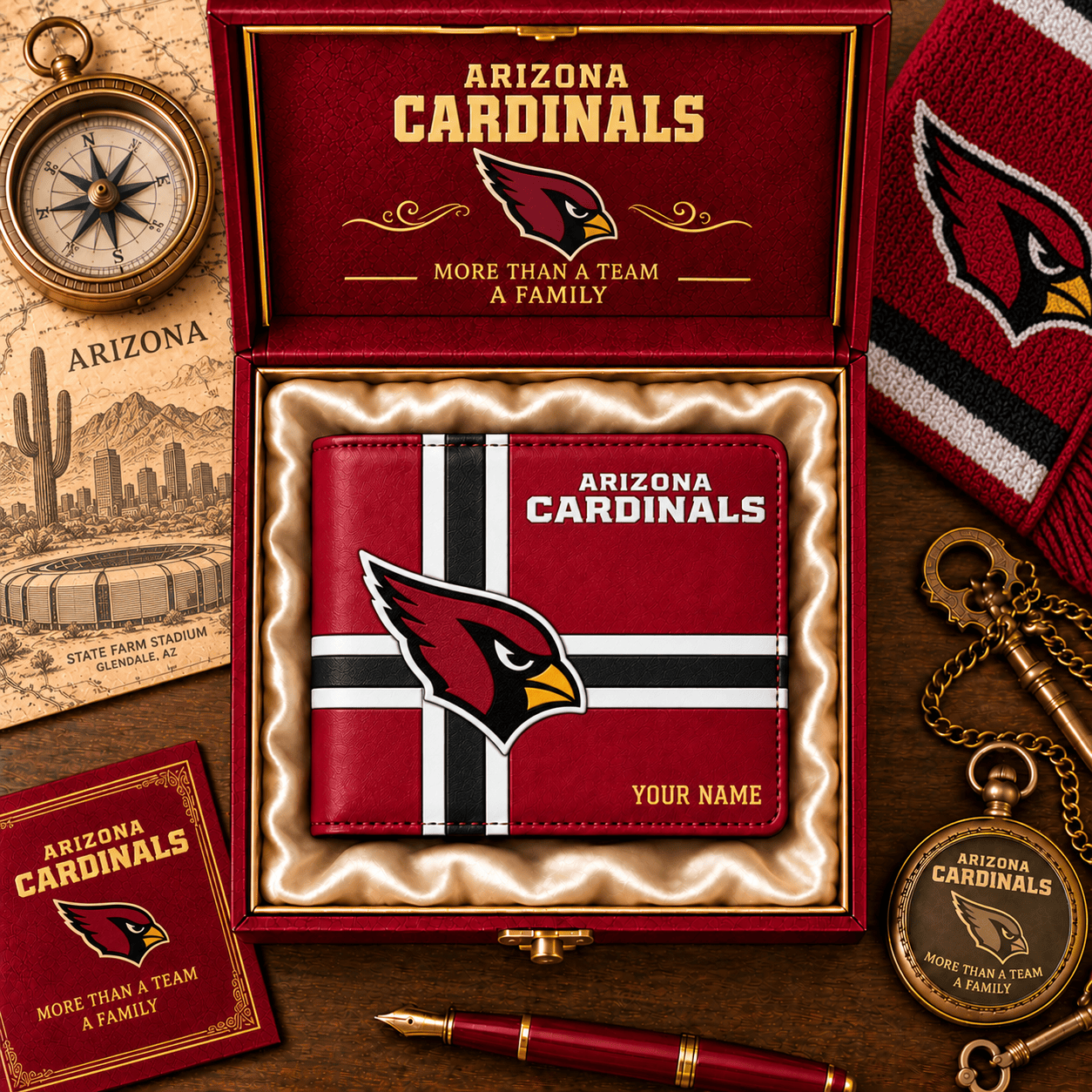 Arizona Cardinals NFL Wallet Custom Name For Fan