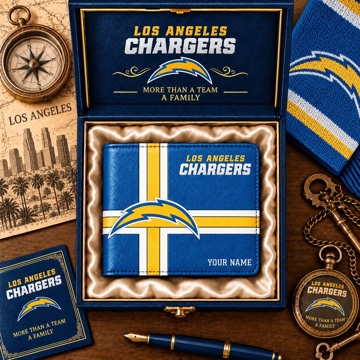 Los Angeles Chargers NFL Wallet Custom Name For Fan