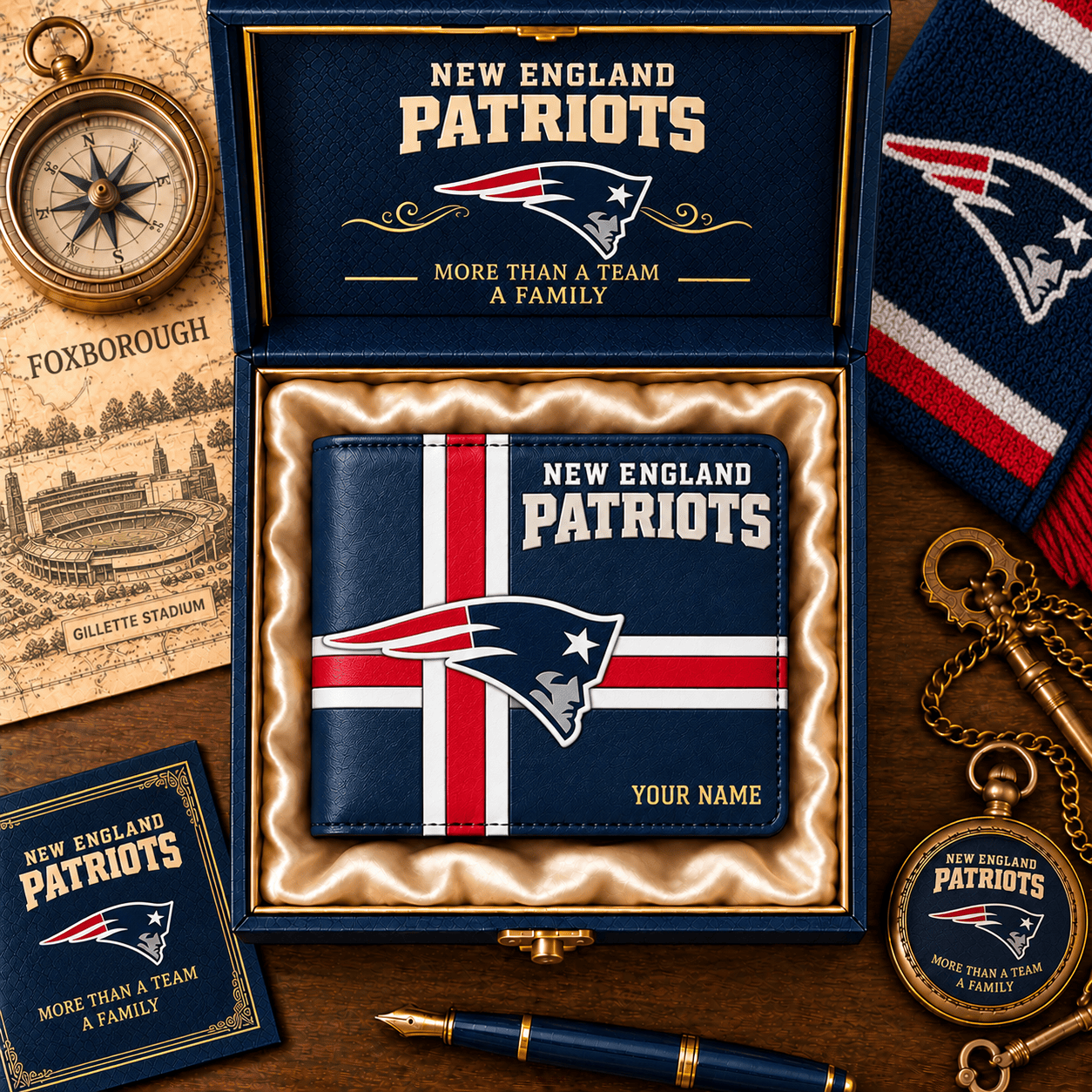 New England Patriots NFL Wallet Custom Name For Fan