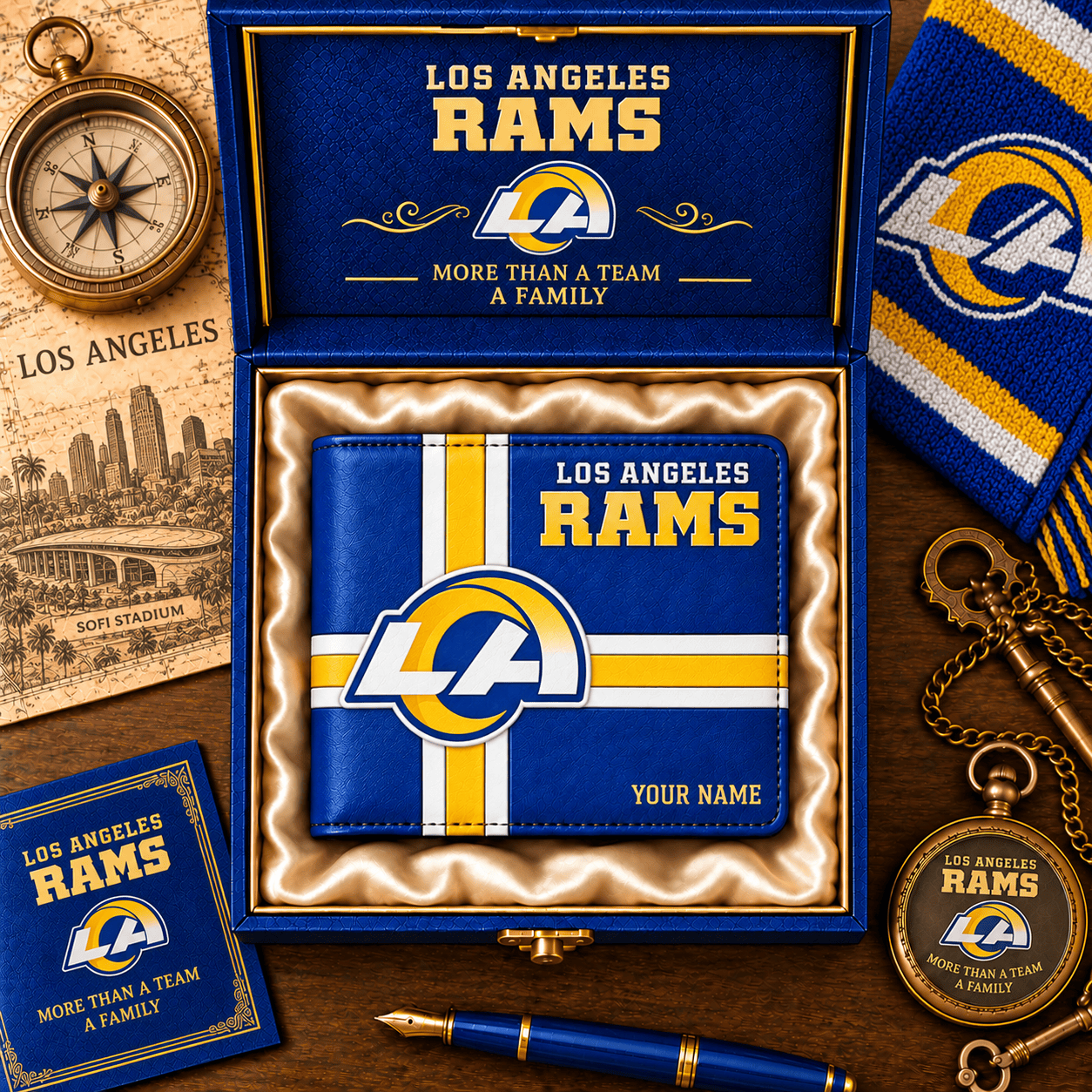 Los Angeles Rams NFL Wallet Custom Name For Fan
