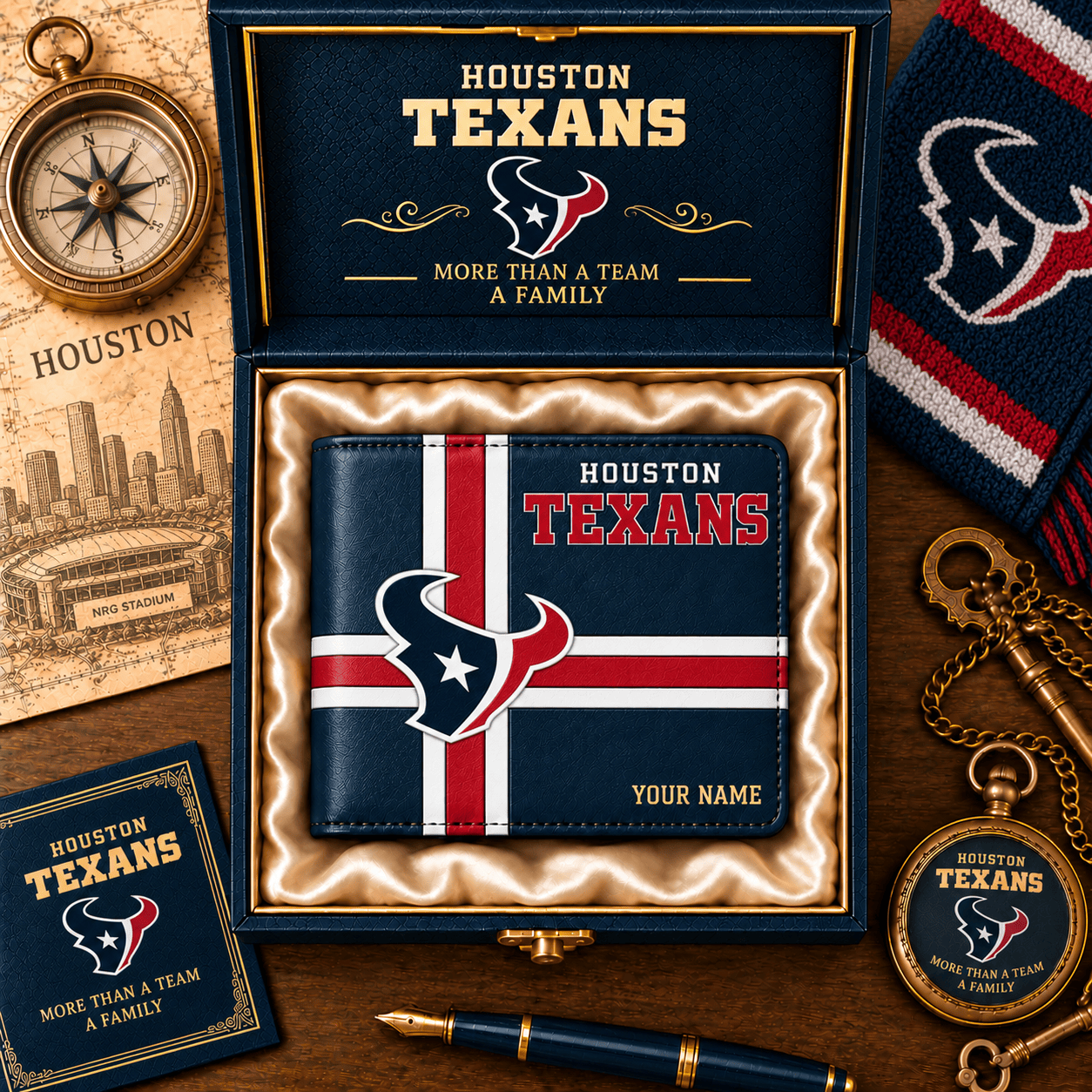 Houston Texans NFL Wallet Custom Name For Fan