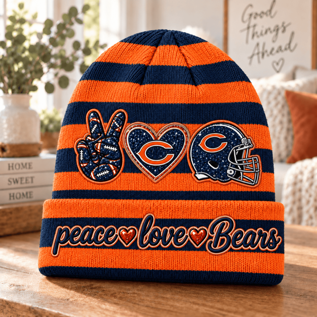 Chicago Bears NFL Beanie Hat For Fan