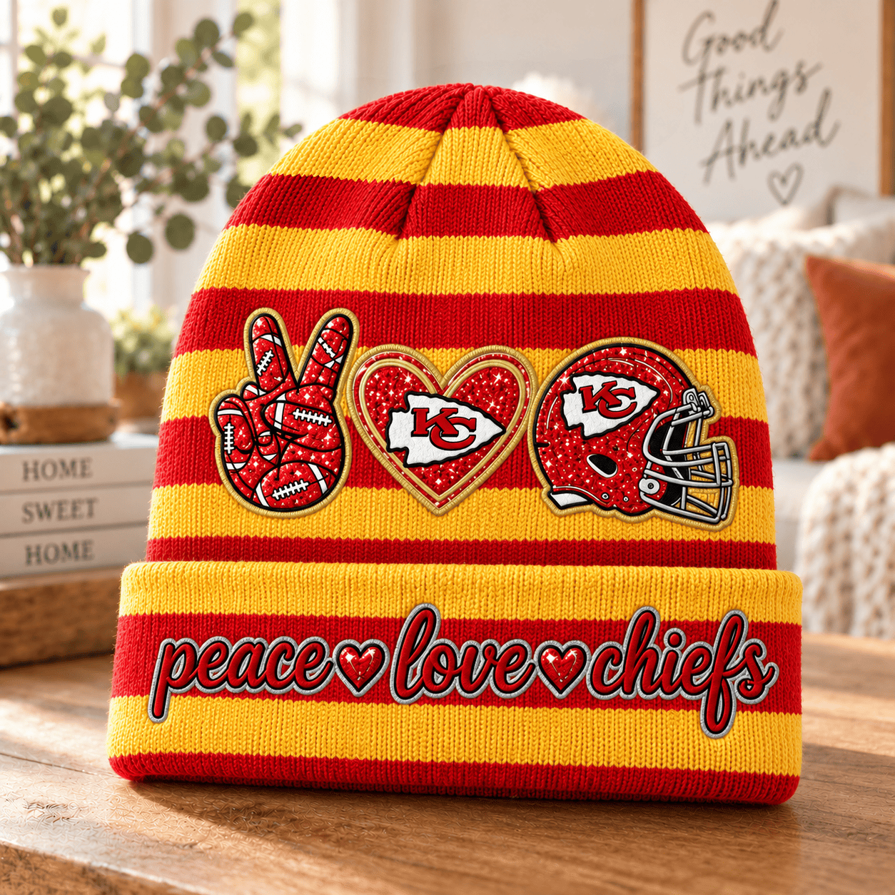Kansas City Chiefs NFL Beanie Hat For Fan