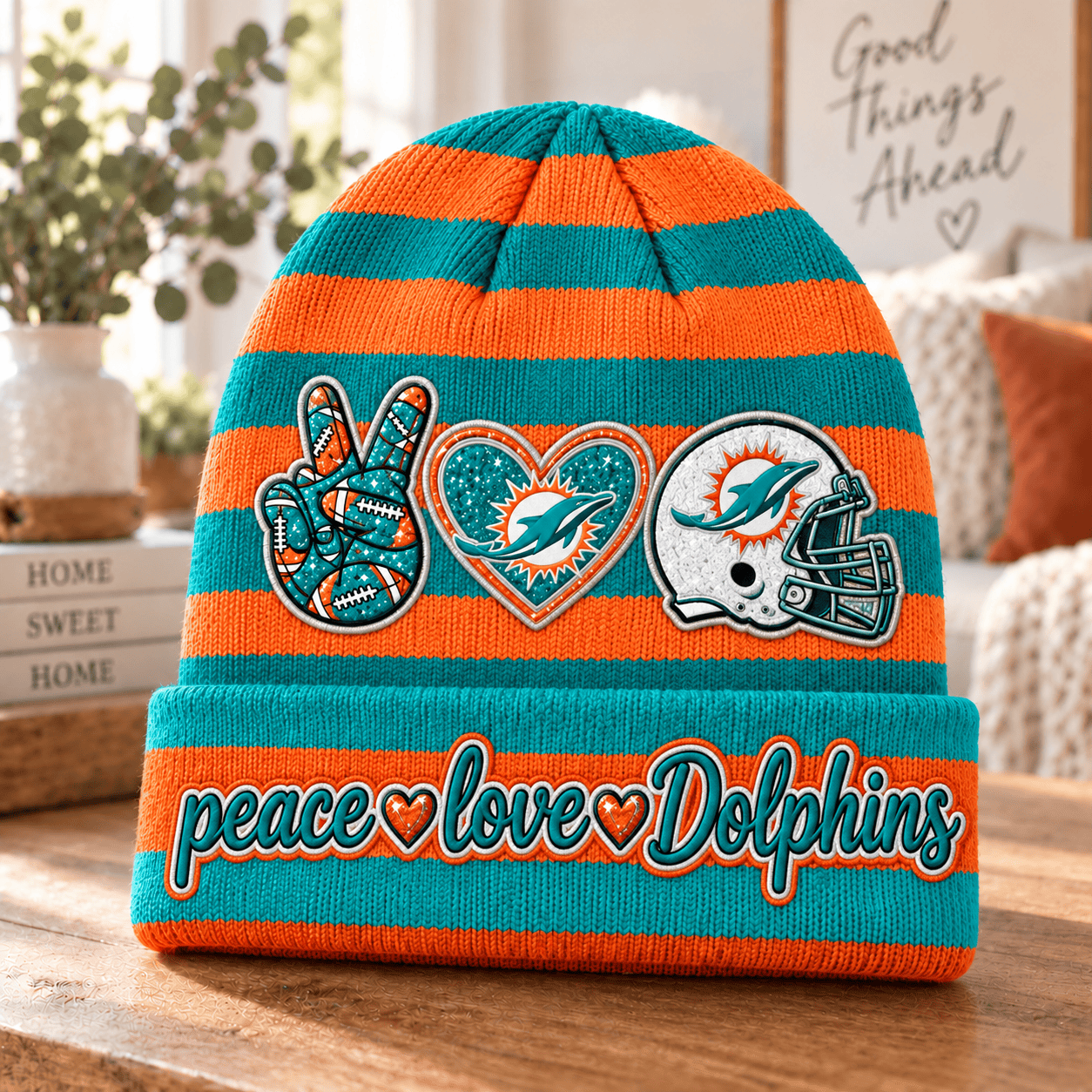 Miami Dolphins NFL Beanie Hat For Fan