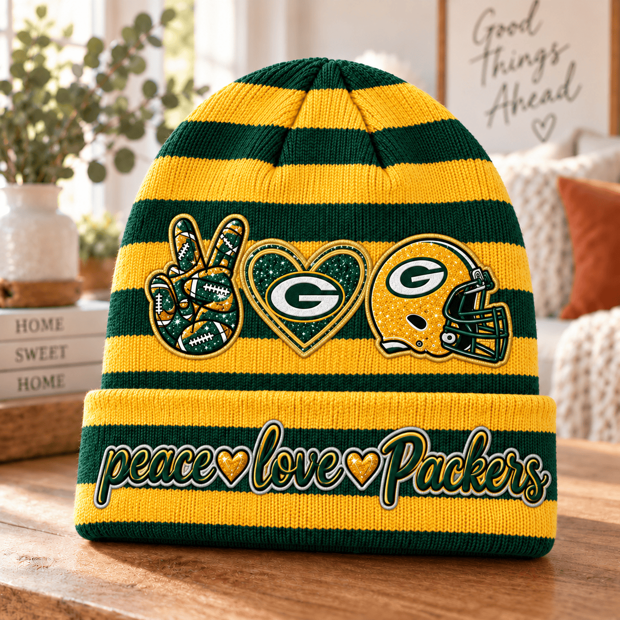 Green Bay Packers NFL Beanie Hat For Fan