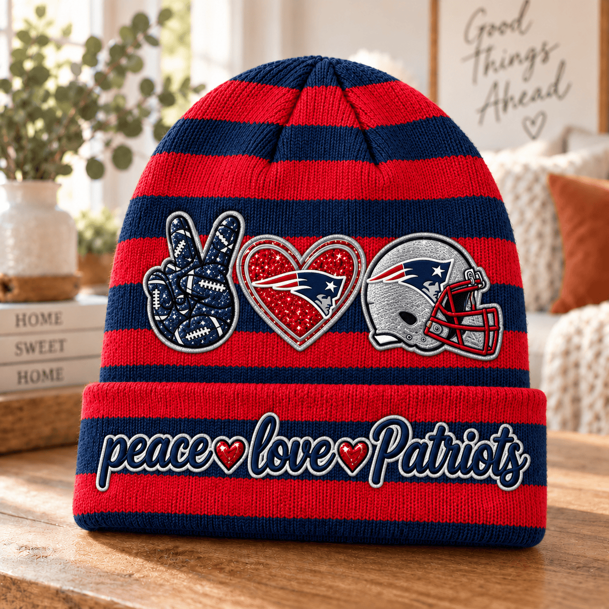 New England Patriots NFL Beanie Hat For Fan
