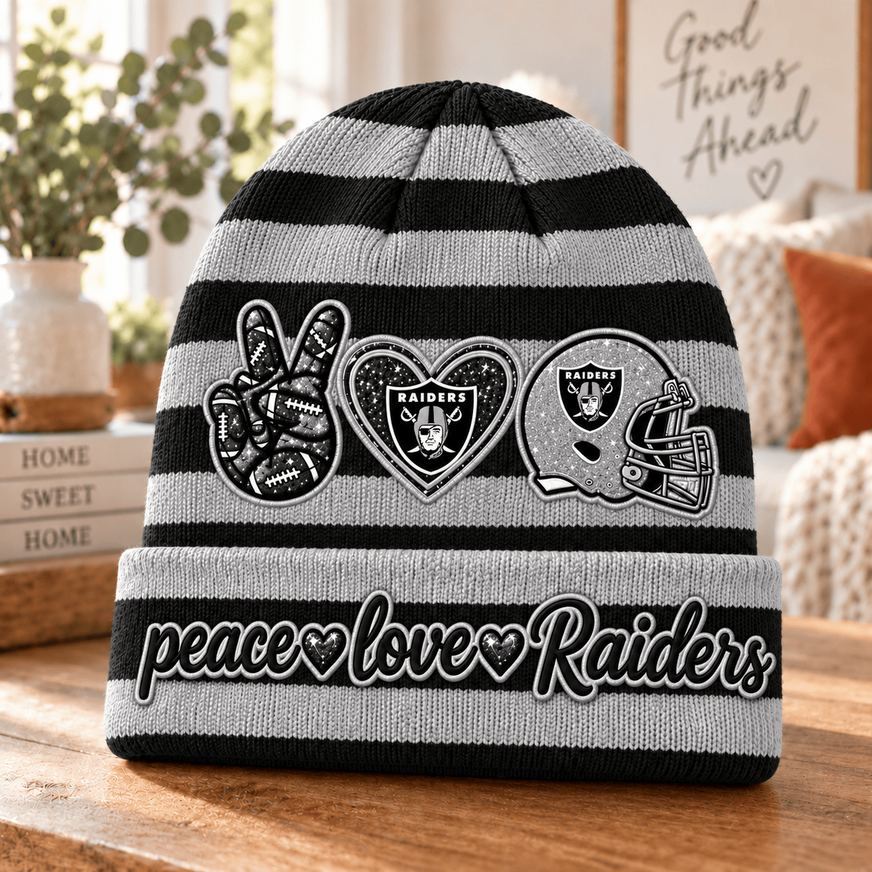 Las Vegas Raiders NFL Beanie Hat For Fan