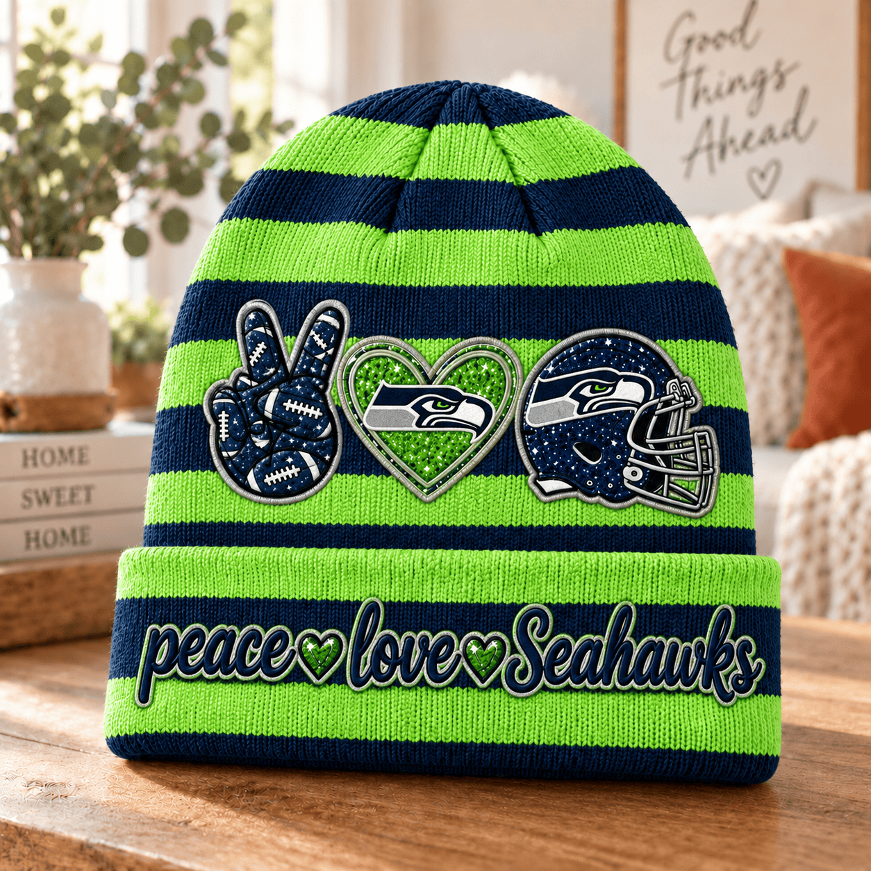 Seattle Seahawks NFL Beanie Hat For Fan