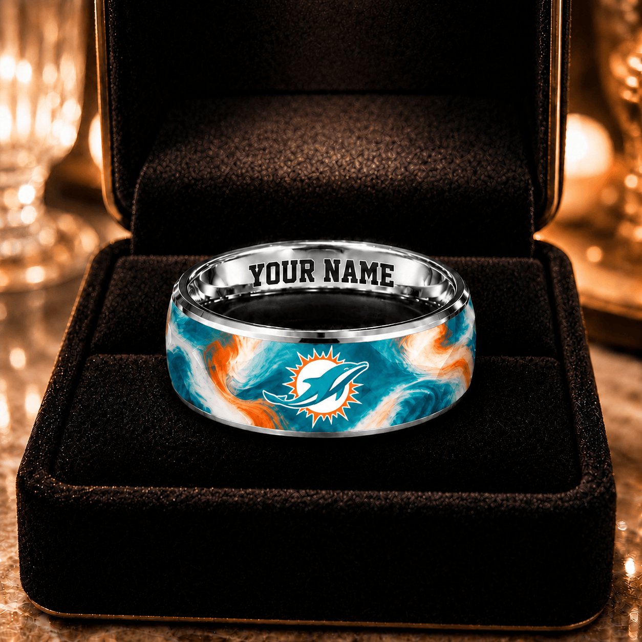 Miami Dolphins NFL Ring Custom Name For Fan