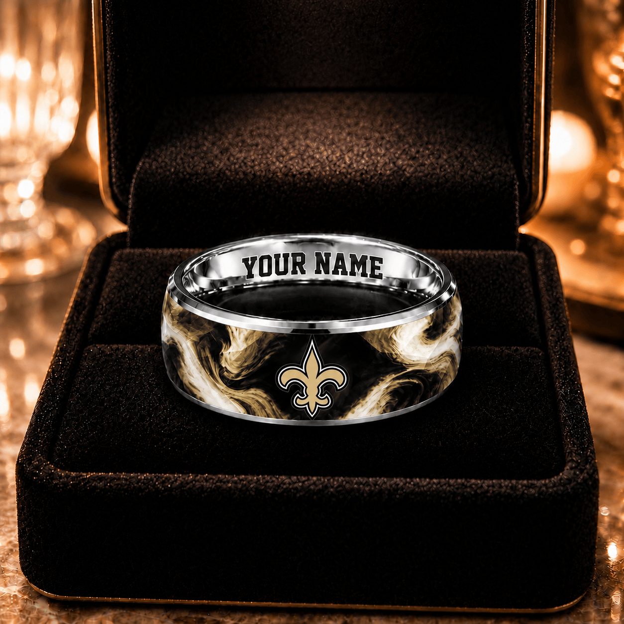 New Orleans Saints NFL Ring Custom Name For Fan