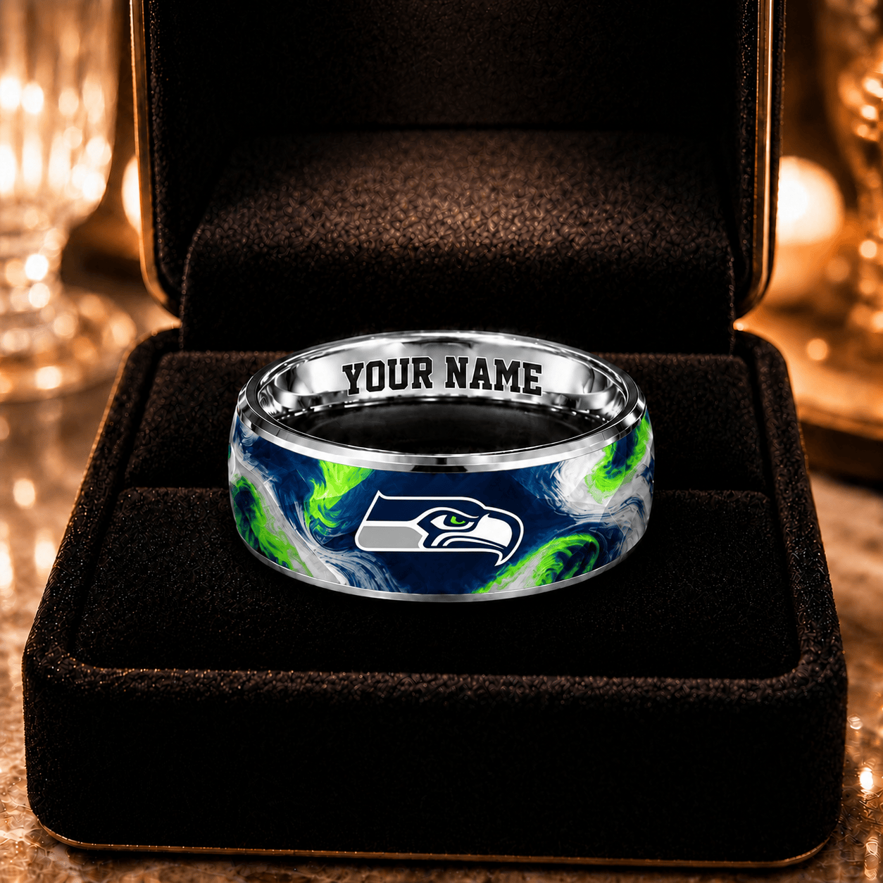Seattle Seahawks NFL Ring Custom Name For Fan