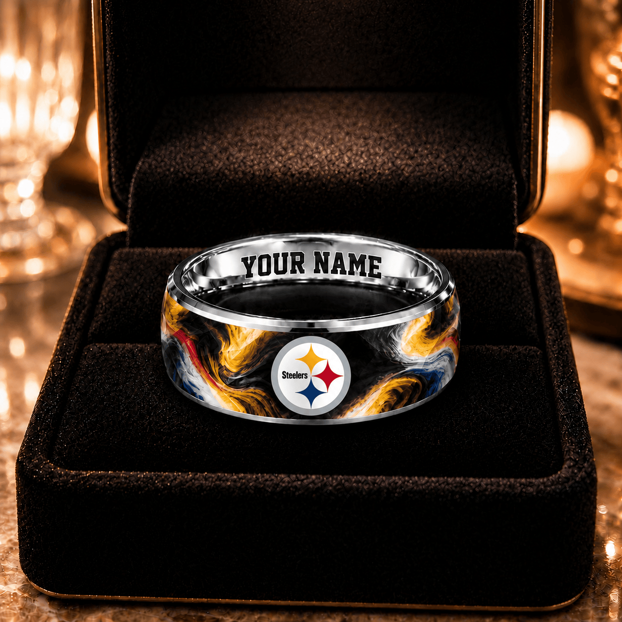 Pittsburgh Steelers NFL Ring Custom Name For Fan