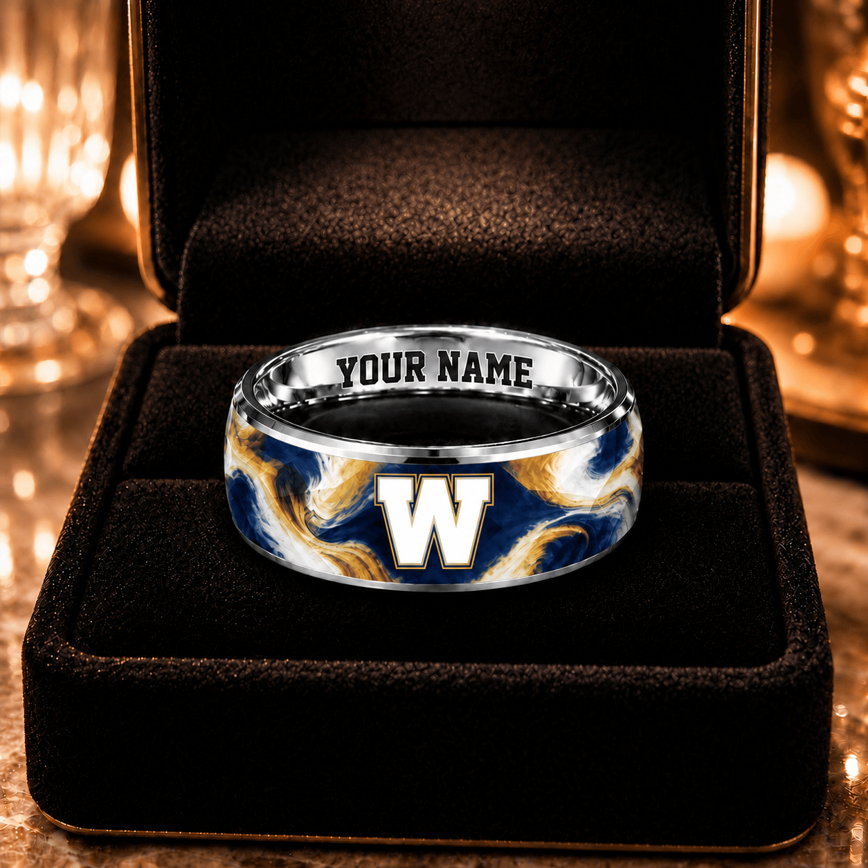 Winnipeg Blue Bombers CFL RING CUSTOM NAME FOR FAN