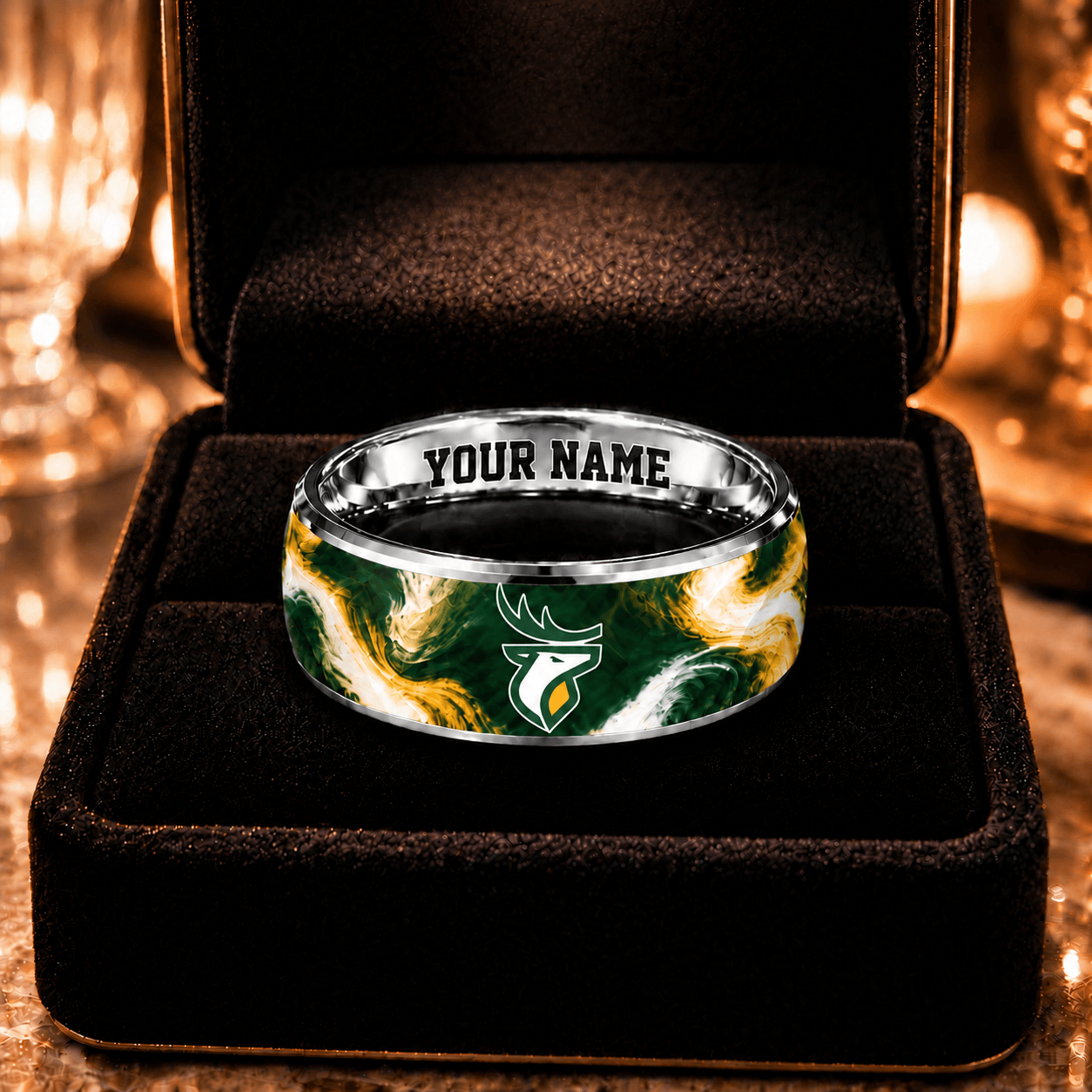 Edmonton Elks CFL RING CUSTOM NAME FOR FAN