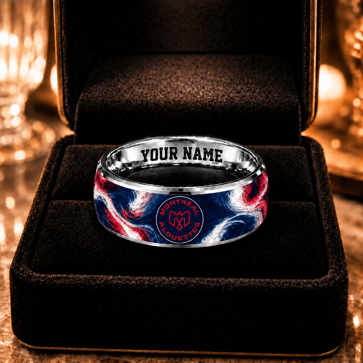 Montreal Alouettes CFL RING CUSTOM NAME FOR FAN