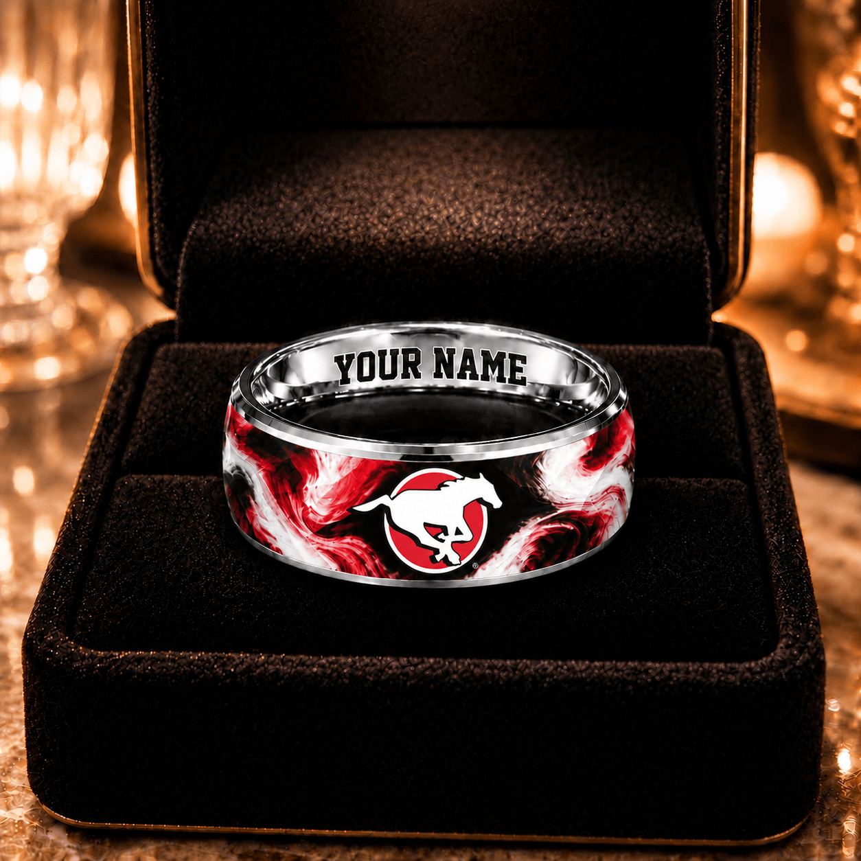 Calgary Stampeders CFL RING CUSTOM NAME FOR FAN