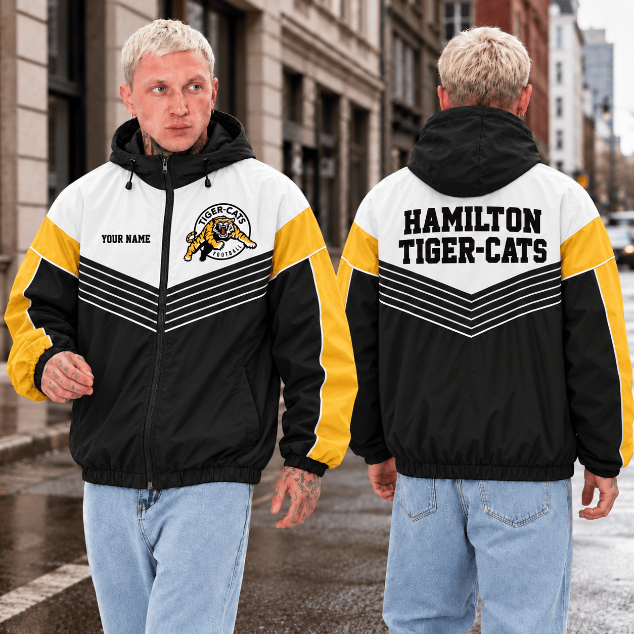Hamilton Tiger-Cats CFL Outdoor Jacket Custom Name For Fan