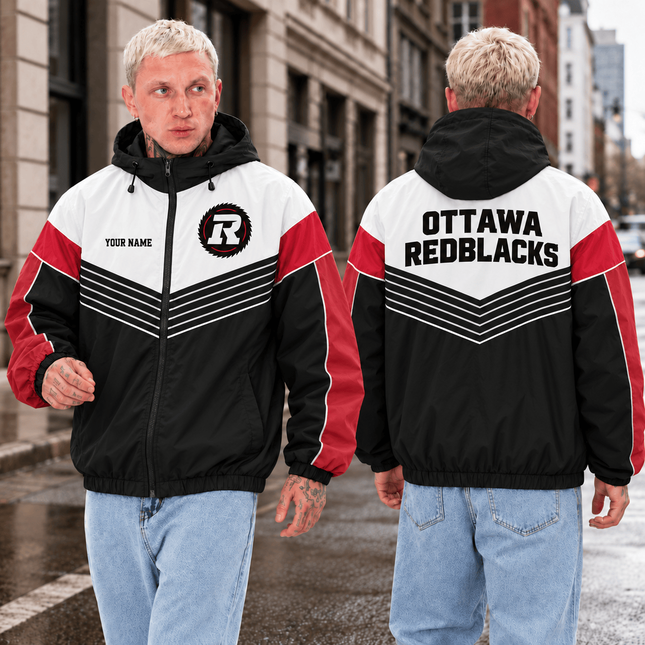Ottawa Redblacks CFL Outdoor Jacket Custom Name For Fan