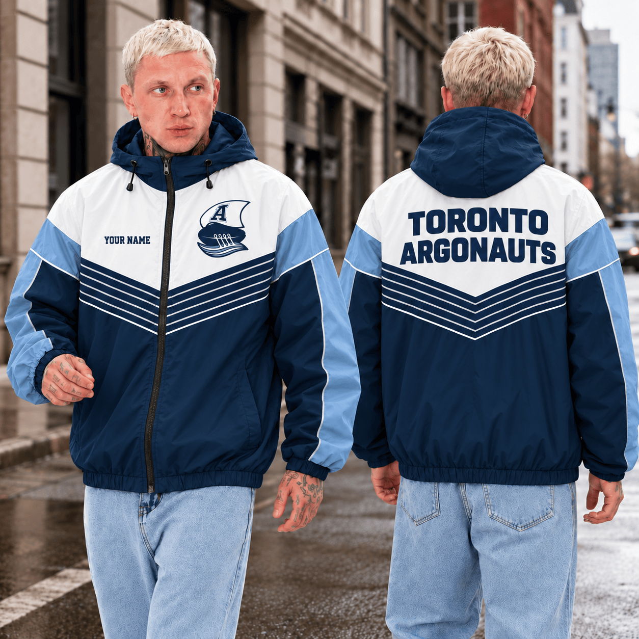 Toronto Argonauts CFL Outdoor Jacket Custom Name For Fan