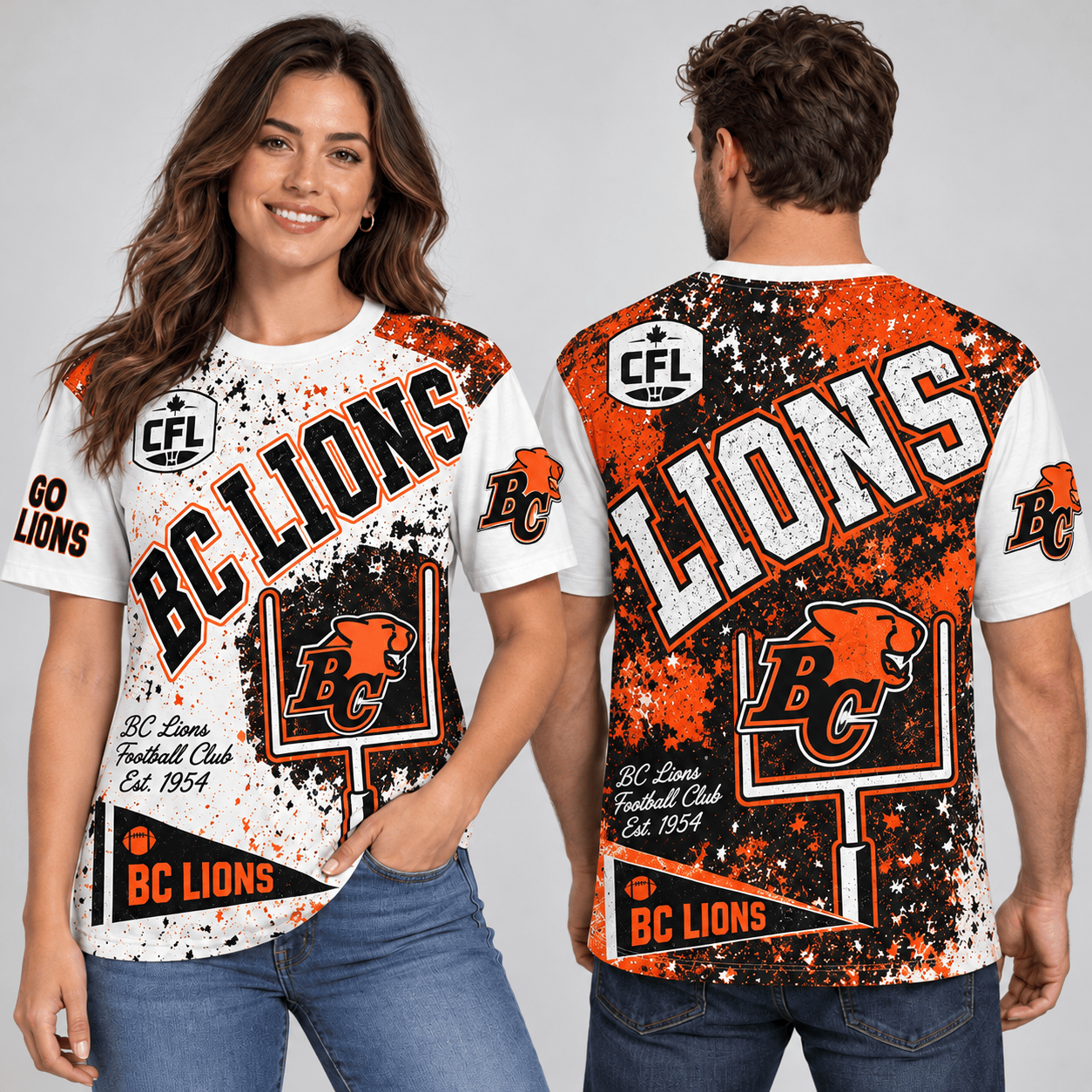 BC Lions CFL T-Shirt For Fan