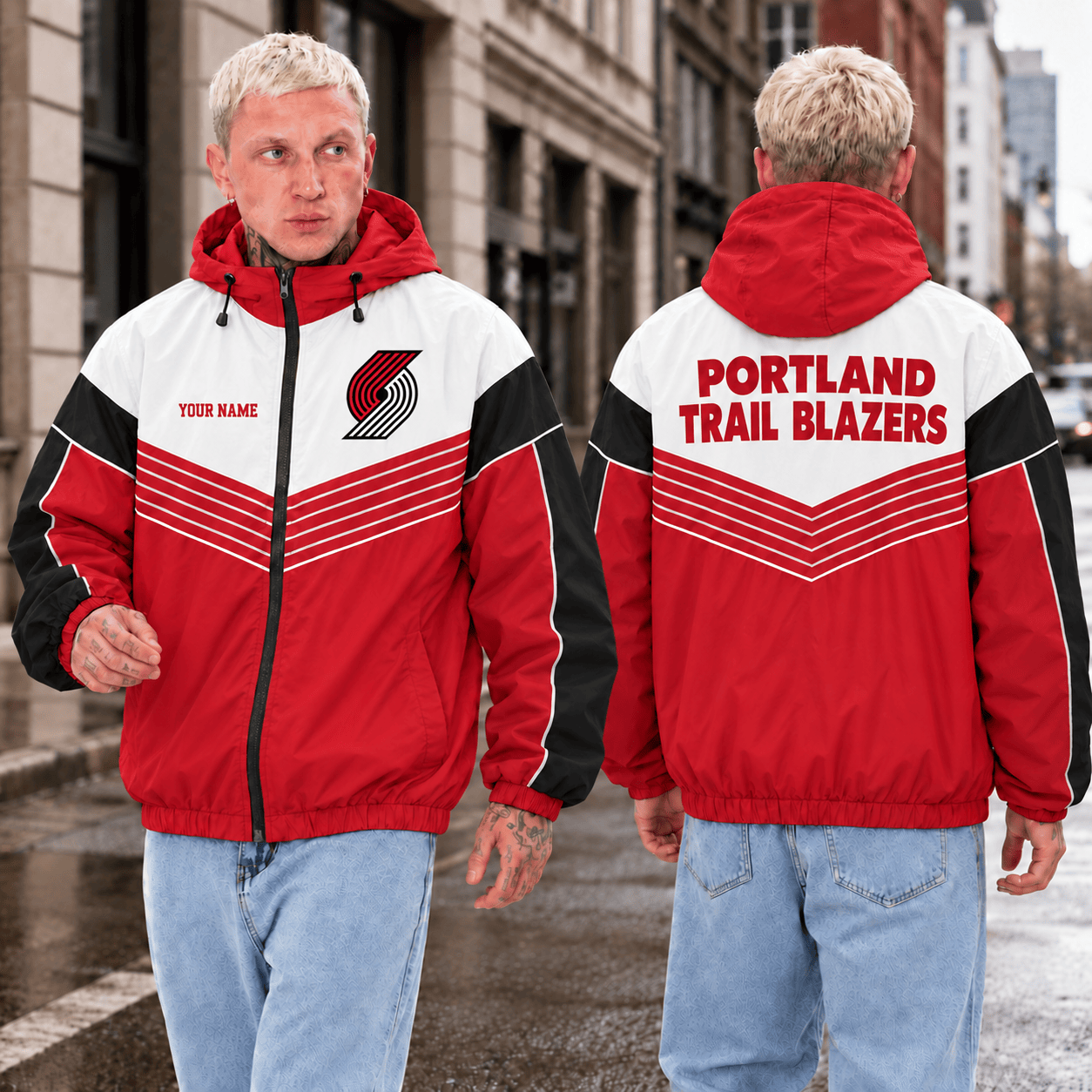 Portland Trail Blazers NBA Outdoor Jacket Custom Name For Fan