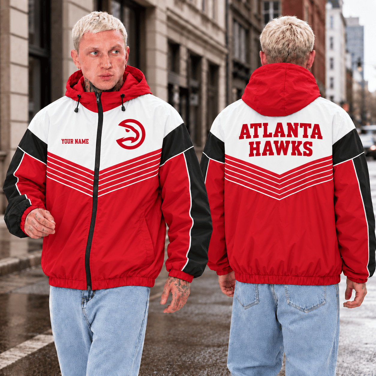 Atlanta Hawks NBA Outdoor Jacket Custom Name For Fan