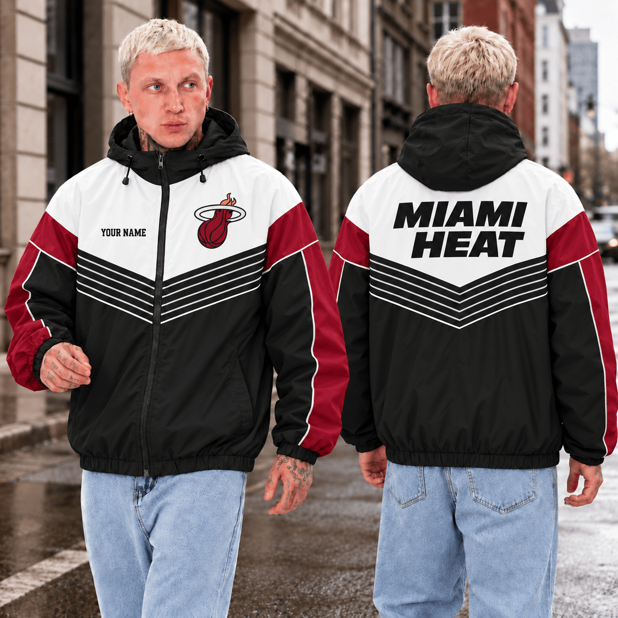 Miami Heat NBA Outdoor Jacket Custom Name For Fan